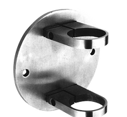 10018-R - POST MOUNTING BRACKET WITH BASE PLATE - ROUND