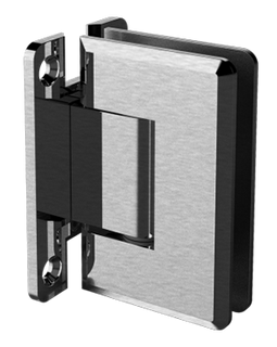 40010 - WALL TO GLASS H-PLATE HEAVY DUTY BEVELED EDGE HINGE