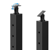 66107 KASLO CABLE RAILING SQAURE POST WITH ANGLE HOLES FOR STEPS