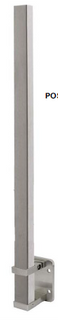 66109 - CABLE RAILING SIDE MOUNT POST WITH WALL BRACKET &amp; END PLUGPOST- SQUARE 50X50X3MM