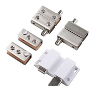 18008 Stainless Steel Upper and Lower Clamp Glass Door Hinge Display Cabinet Spring Magnetic Touch One-touch Double-touch Clamp