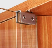 18008 Stainless Steel Upper and Lower Clamp Glass Door Hinge Display Cabinet Spring Magnetic Touch One-touch Double-touch Clamp