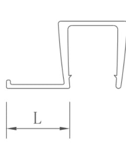 35021-2 - WATER SEAL, GLASS TO GLASS FOR SWING DOOR