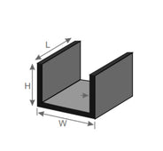 15014 - ALUMINUM U PROFILE CHANNELS